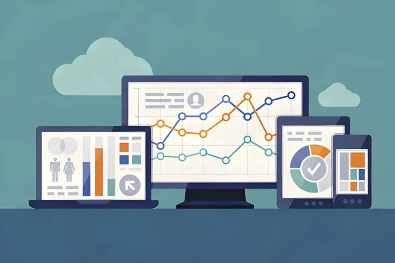 Business website shown on desktop, tablet and mobile