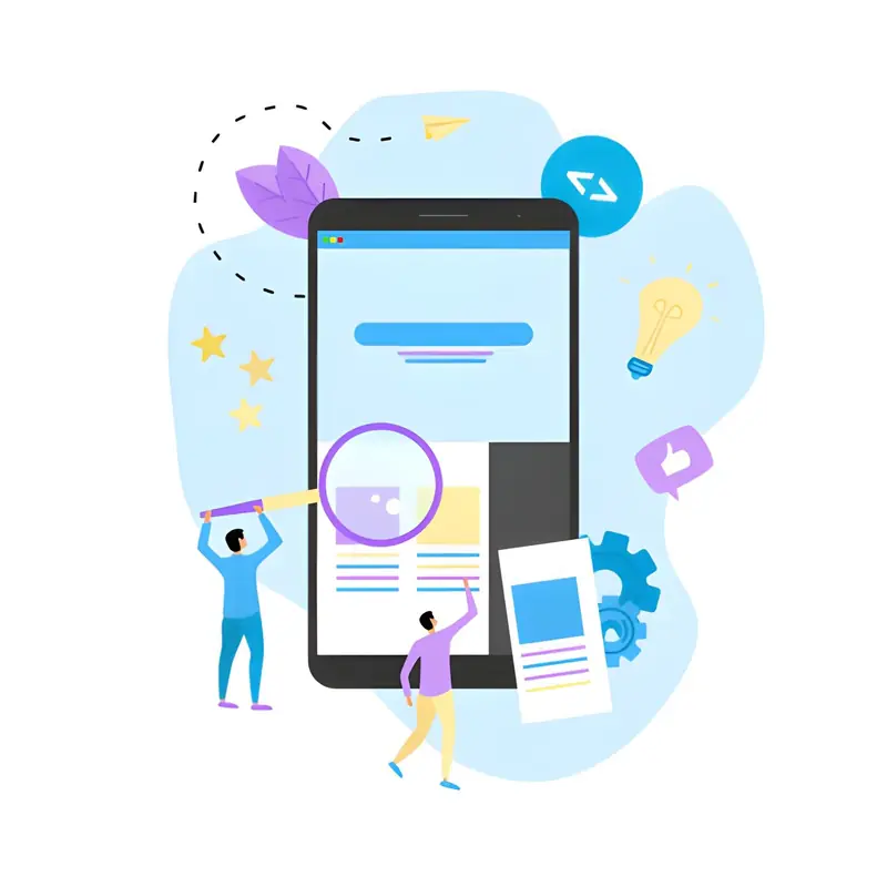 Mobile-first website on a smartphone