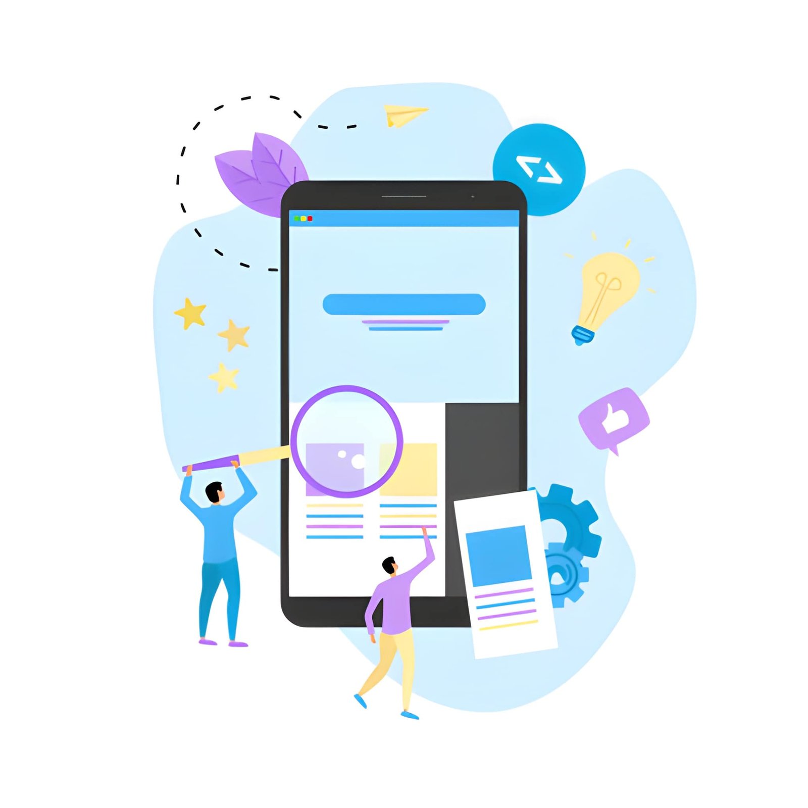 Mobile-first website on a smartphone